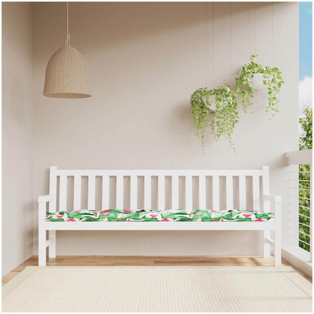 Cuscino Per Panca Da Giardino Multicolore 200x50x7cm In Tessuto - Foto 1