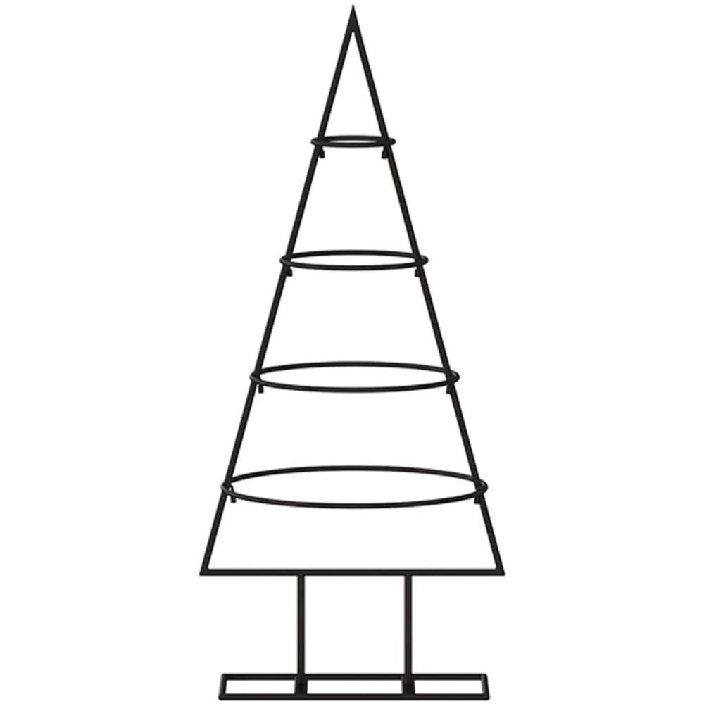 Albero Di Natale Decorativo In Metallo Nero 60 Cm - Foto 3