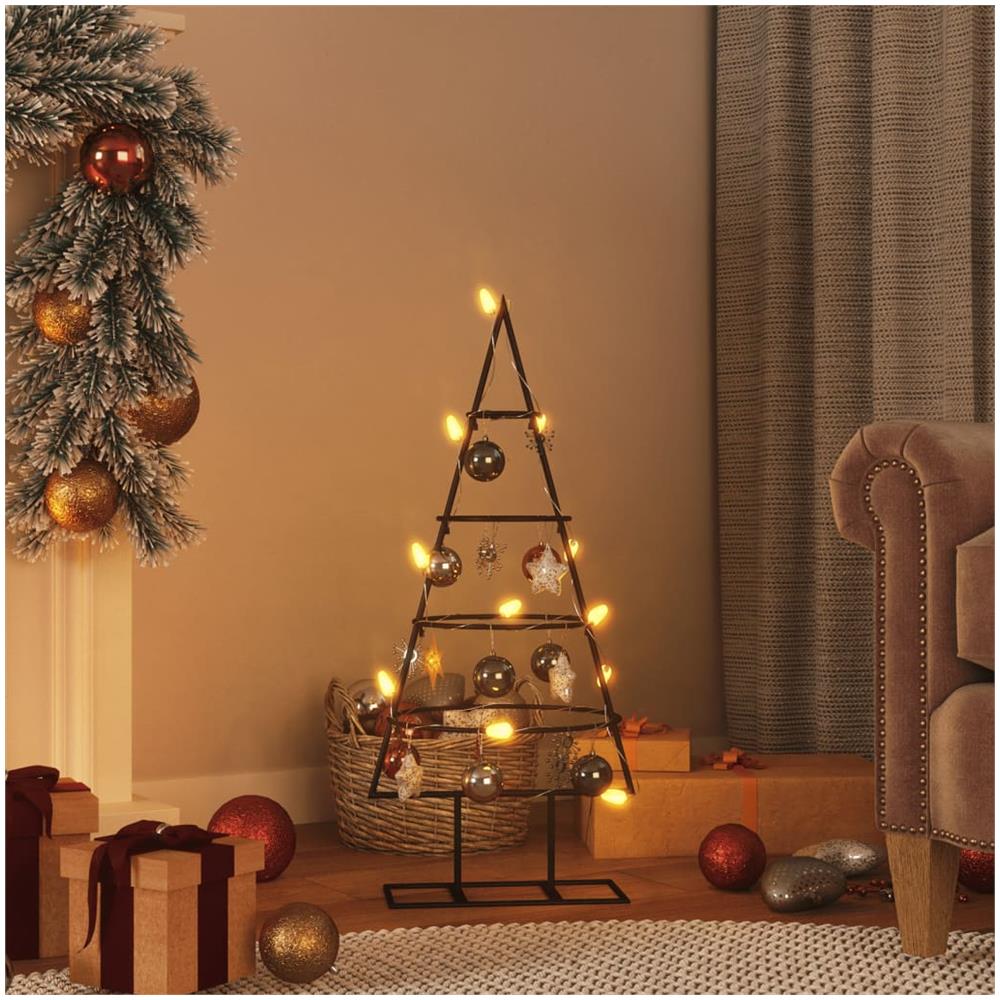 Albero Di Natale Decorativo In Metallo Nero 60 Cm - Foto 1