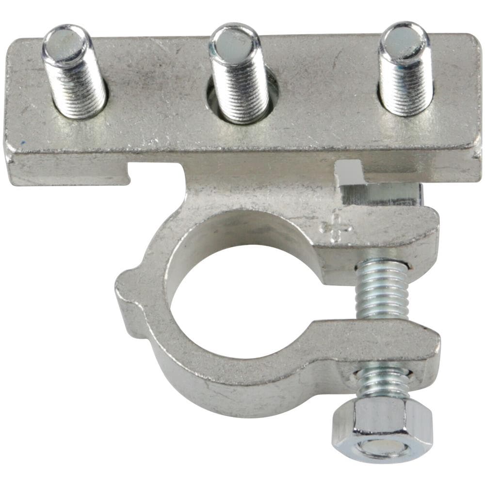 Morsetto Batteria Zincato; Fissaggio Cavo A Capocorda Su Vite - Foro Capocorda ? 6/6/6 Mm - Polo Positivo - Foto 1