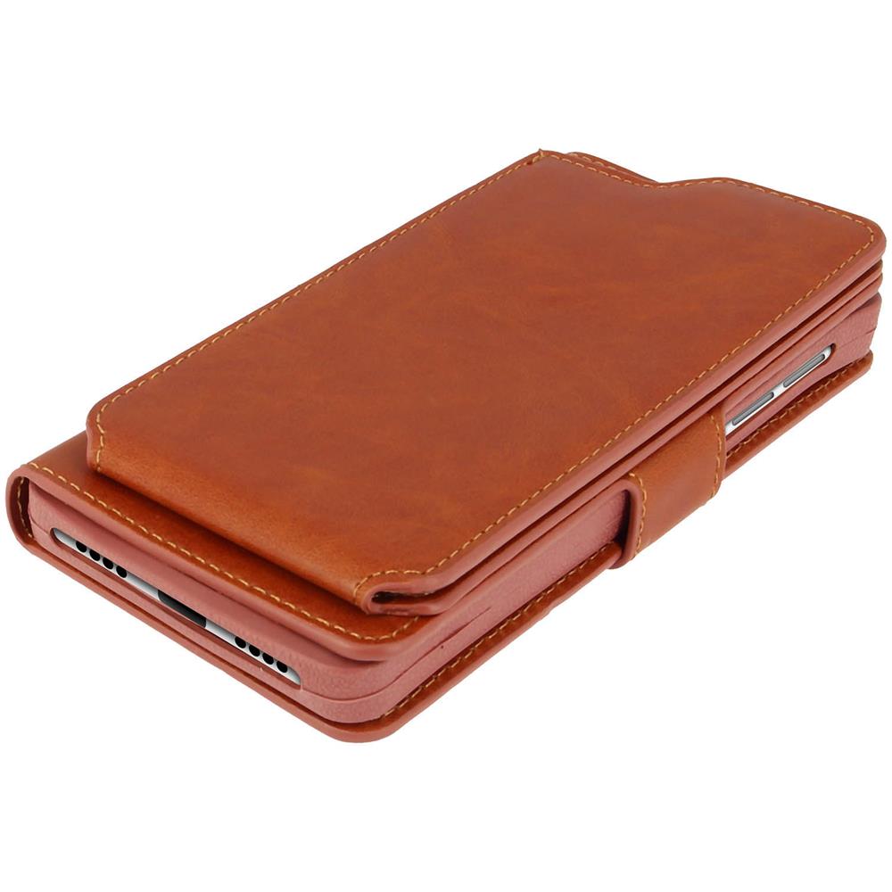 Custodia Smartphone 5,0"" A 5,3'' Universale Portafoglio Porta-carte Cammello - Foto 2