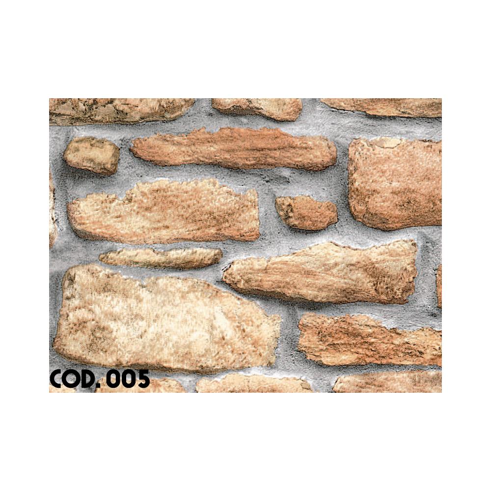 Pellicola Di Plastica Adesiva Effetto Mattoni, Sughero, Legno, Pietre 1mt X 45cm - Foto 1