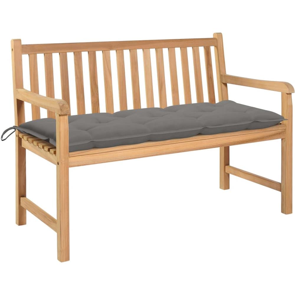 Panchina Imbottita VidaXL In Legno Massello E Lino - Grigio Scuro Per Ingresso E Interni - Foto 6