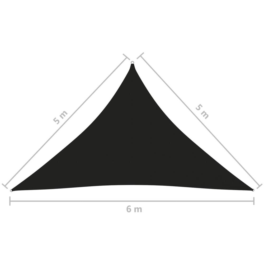 Parasole a Vela Oxford Triangolare 5x5x6 m Nero - Foto 6