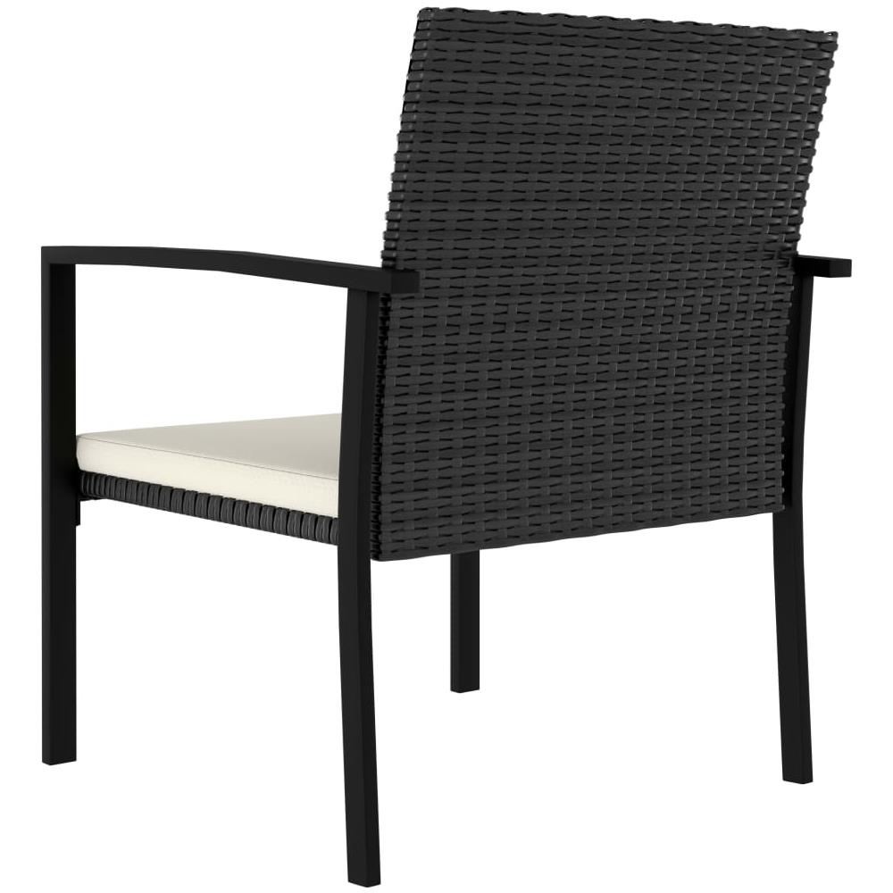 Set Da Pranzo Da Giardino 5 Pz In Polyrattan Nero - Foto 8