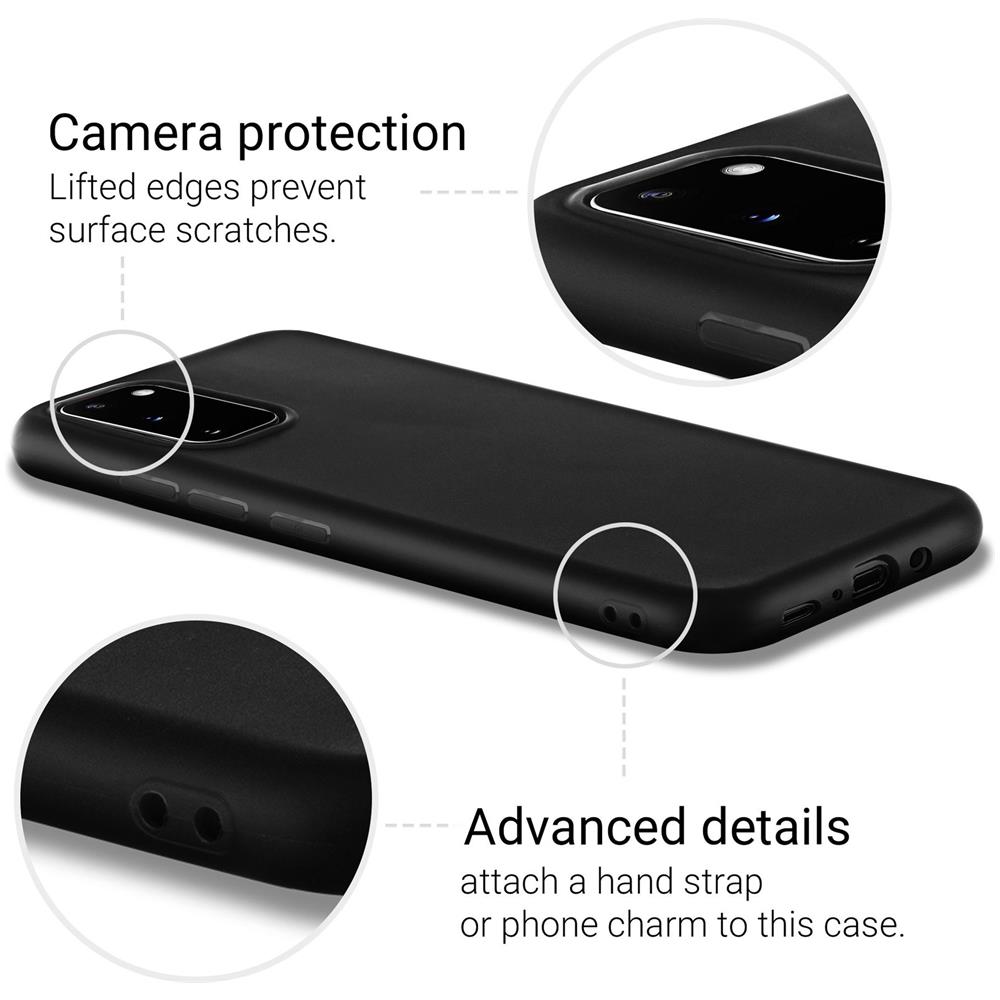 Minimalist Series, Cover In Silicone Per Samsung S20, Nero - Finitura Opaca, Custodia Sottile E Morbida In Tpu - Foto 2