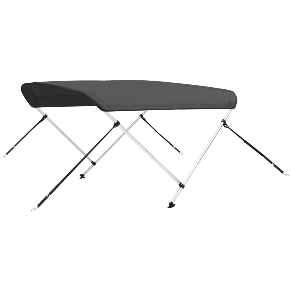 Bimini di Prua con Tendalino a 2 Archi Antracite 150x120x110 cm - Foto 1