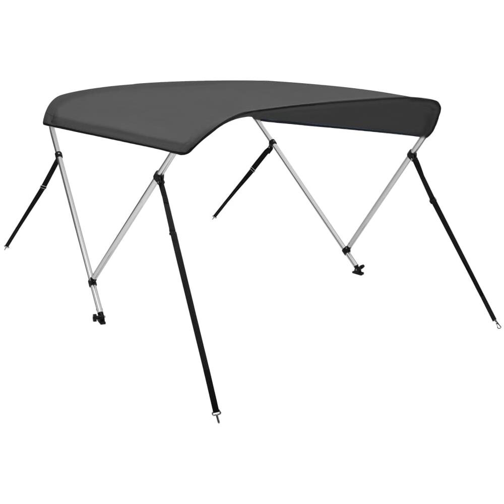 Bimini di Prua con Tendalino a 2 Archi Antracite 150x120x110 cm - Foto 2