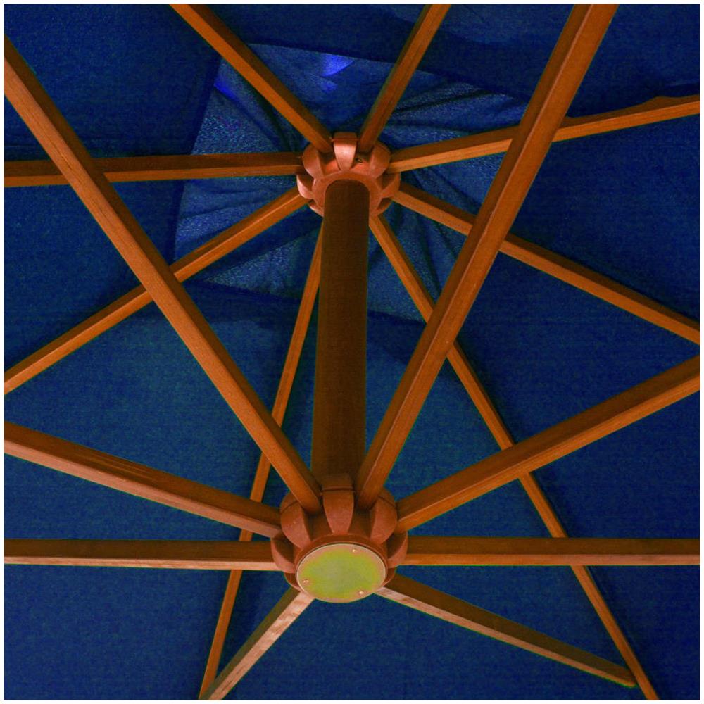 Ombrellone a Sbalzo Azzurro 3x3 m Palo in Abete Massello - Foto 2