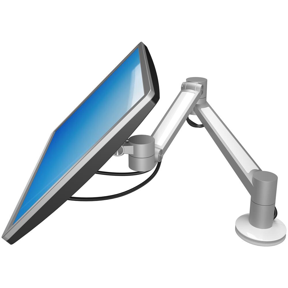 Viewlite Plus Braccio Porta Monitor - Scrivania 622 Colore Argento / Bianco - Foto 6