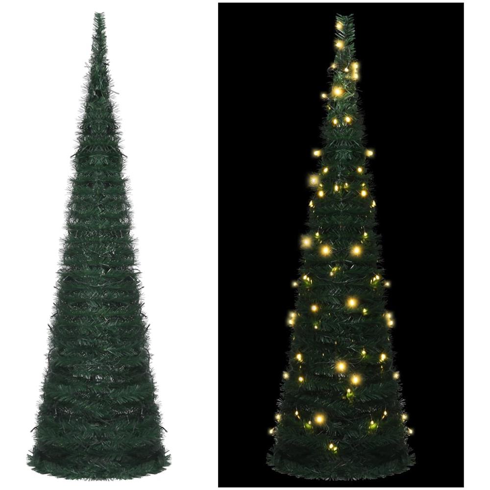 Albero di Natale Artificiale Apribile Preilluminato Verde 150cm - Foto 1