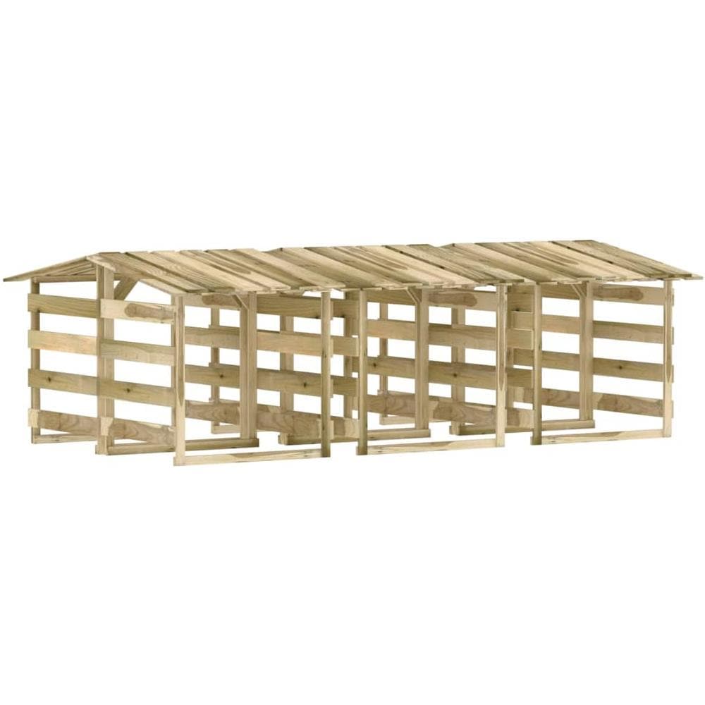 Pergole Con Tetto 6 Pz 100x90x100 Cm Legno Di Pino Impregnato - Foto 2