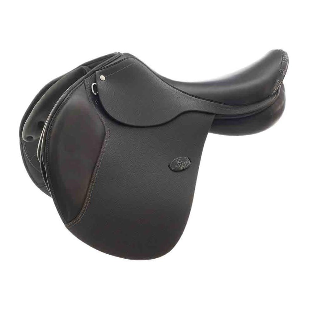 Sella Da Salto Veneziano Acavallo In Cuoio Con Regolazione Arcione E Cuscini In Lana 16.5"" - Foto 1