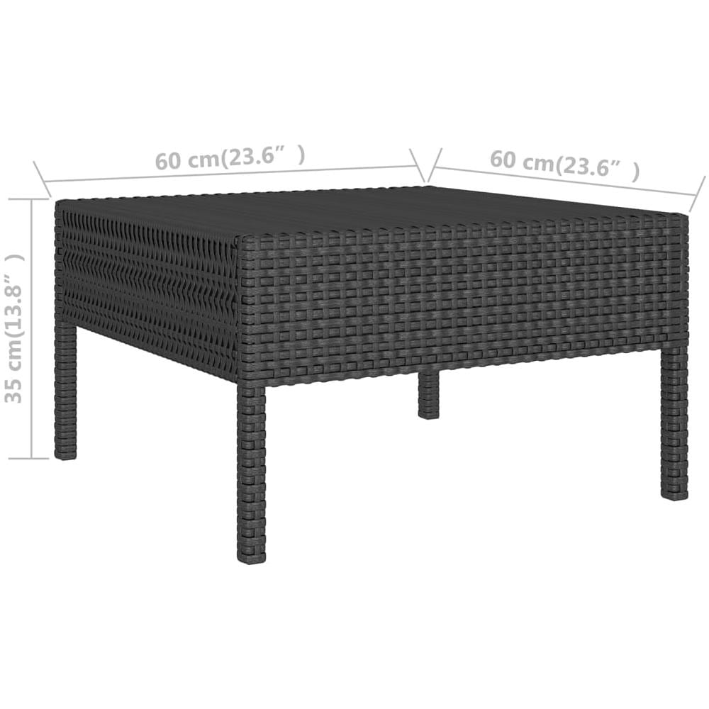Set Divani da Giardino 6 pz con Cuscini in Polyrattan Nero - Foto 1