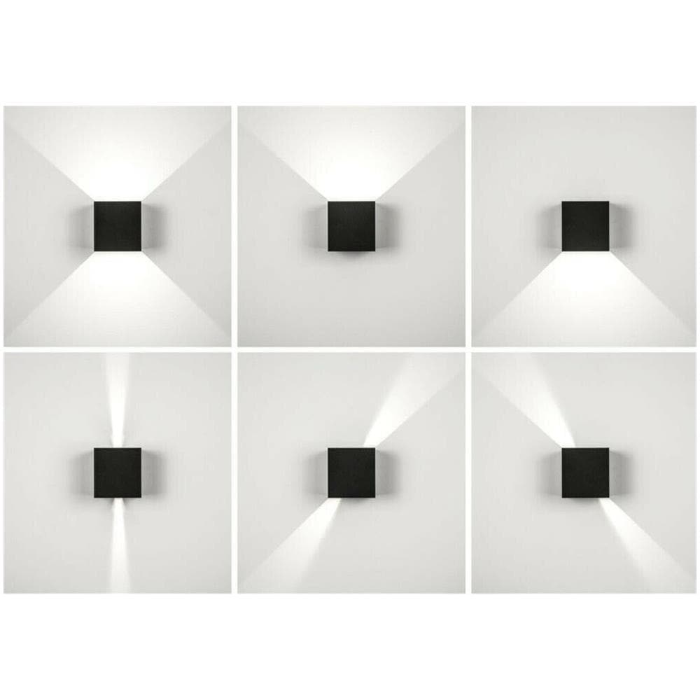 Applique Led Luce Bianca Faretto Da Parete Per Esterno Interno 12 W 6500k Ip65 Es46nf - Foto 2