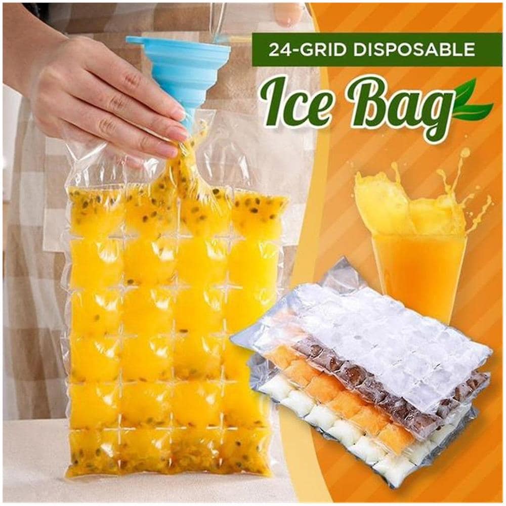 YIXISI 30 Sacchetti Ghiaccio Usa E Getta - 720 Cubetti Con 2 Imbuti Per Cocktail E Bevande - Foto 3