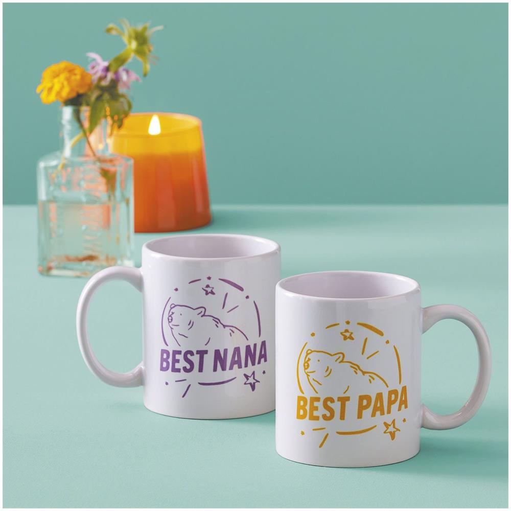 4 Fogli Di Trasferimento Per Mug Press - Viola + Grigio - Foto 1