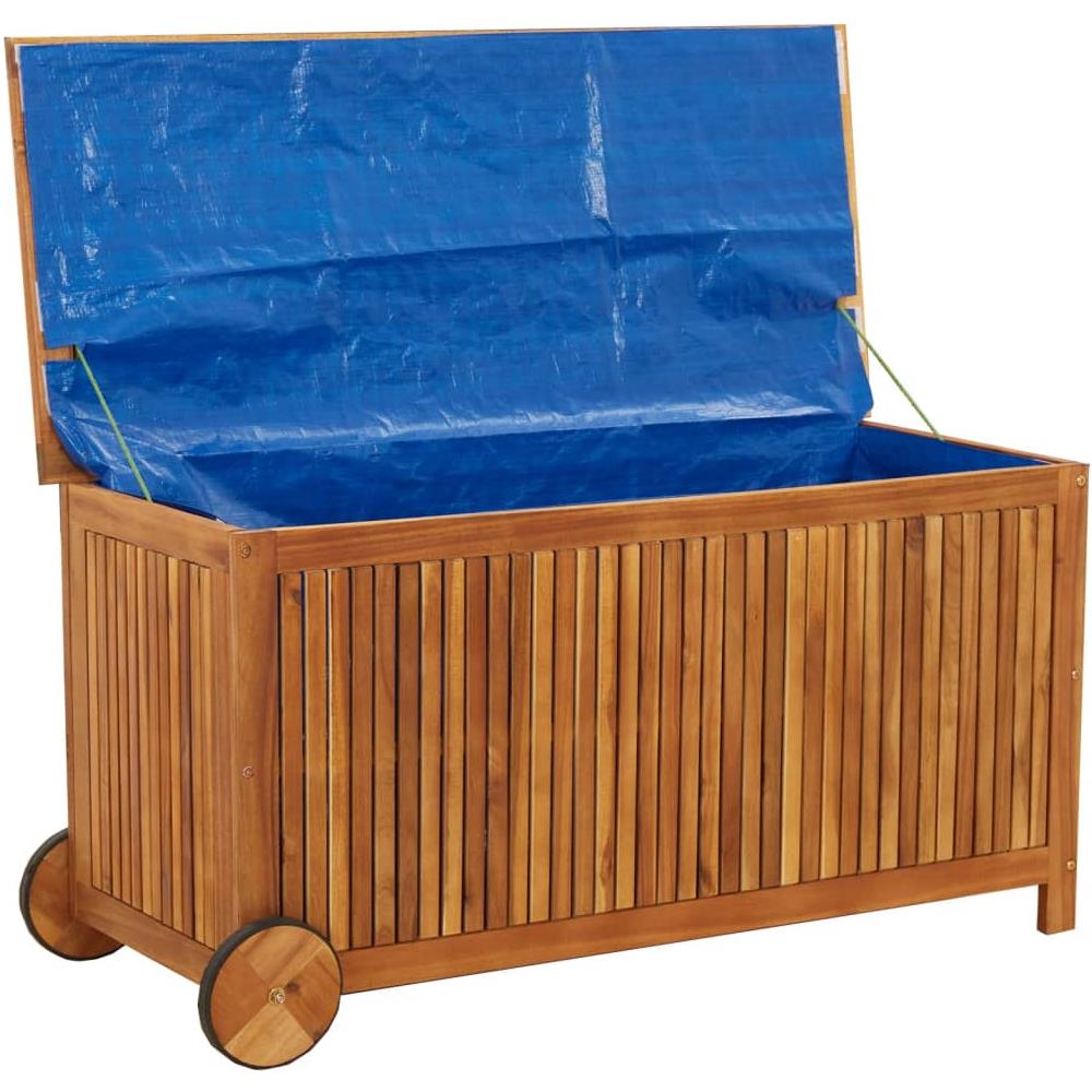 Contenitore Giardino Con Ruote 113x50x58 Legno Massello Acacia - Foto 1