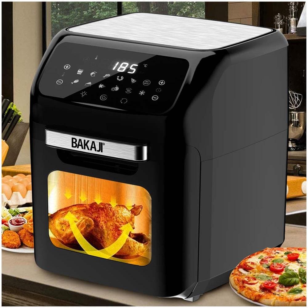 Forno Friggitrice Ad Aria Calda 12lt Digitale 1800w Frigge Cuoce Senza Olio Nero - Foto 1