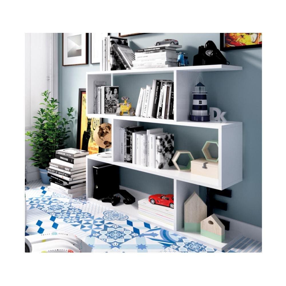 Scaffale Basso Tomini - 3 Riquadri - Colore: Bianco - Foto 1