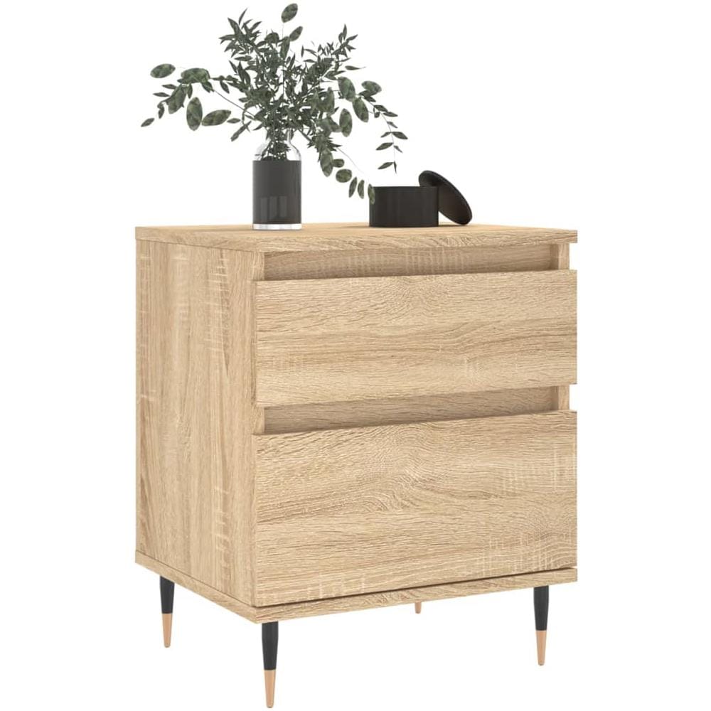 Comodini 2pz Rovere Sonoma 40x35x50 Cm In Legno Multistrato - Foto 3