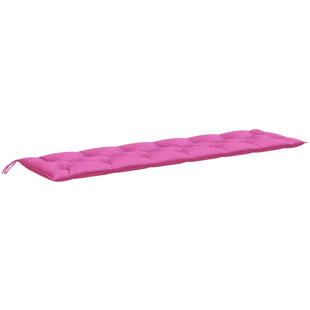 Cuscino Per Panca Da Giardino Rosa 200x50x7 Cm In Tessuto - Foto 2