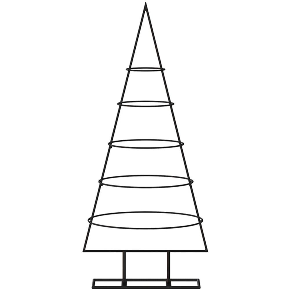 Albero Di Natale Decorativo In Metallo Nero 90 Cm - Foto 3