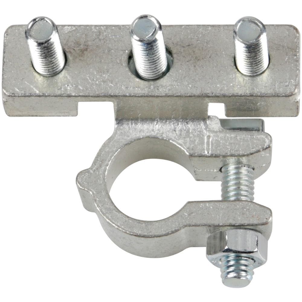 Morsetto Batteria Zincato; Fissaggio Cavo A Capocorda Su Vite - Foro Capocorda ? 6/6/6 Mm - Polo Negativo - Foto 1