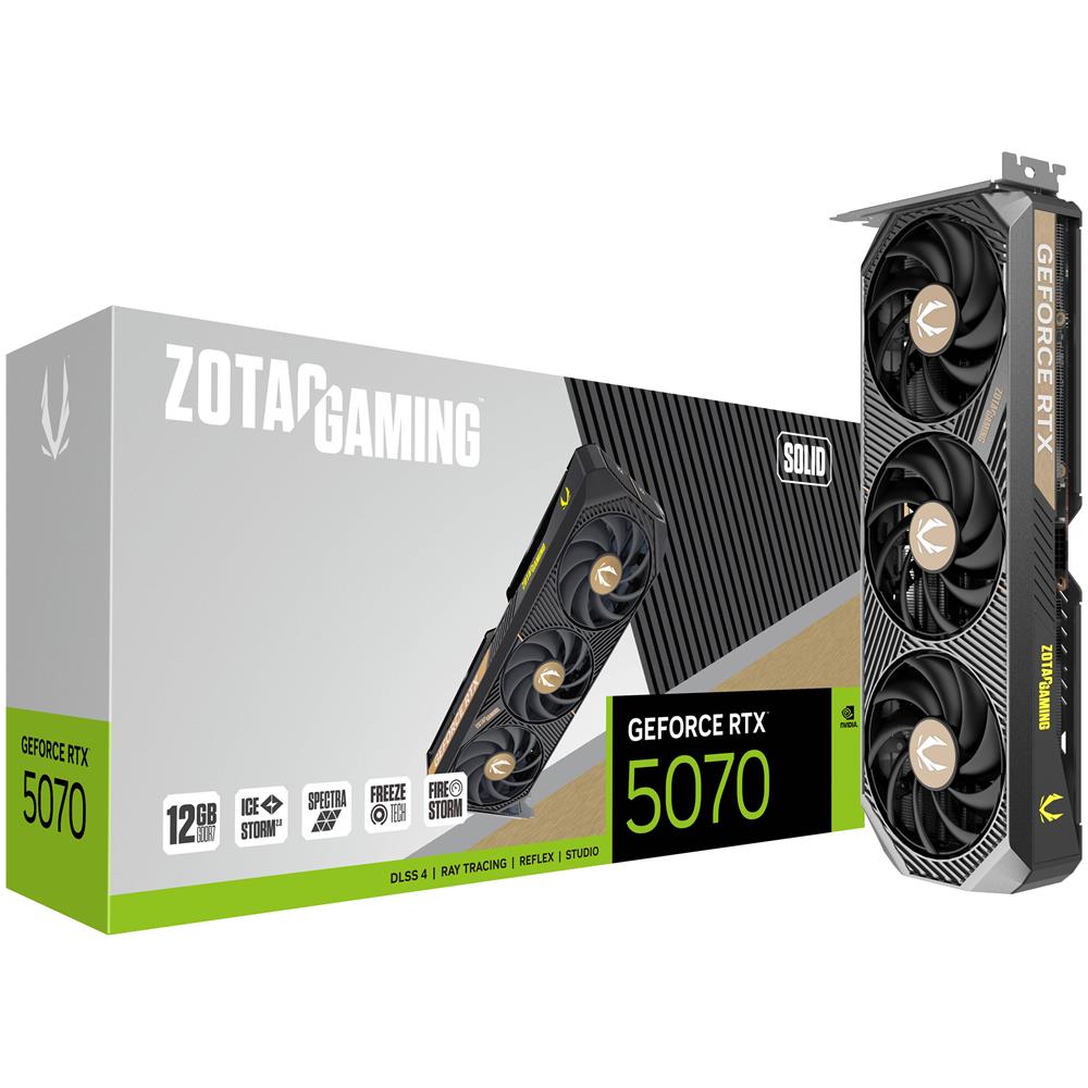 Gaming Geforce Rtx 5070 Solid 12gb Gddr7 Dlss4 Triple Fan Pcie 5.0 16x - 1 X Hdmi 3 X Displayport - Foto 8