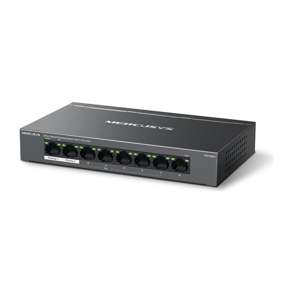 MS108GP switch di rete Gestito Gigabit Ethernet (10/100/1000) Supporto Power over Ethernet (PoE) Nero - Foto 2