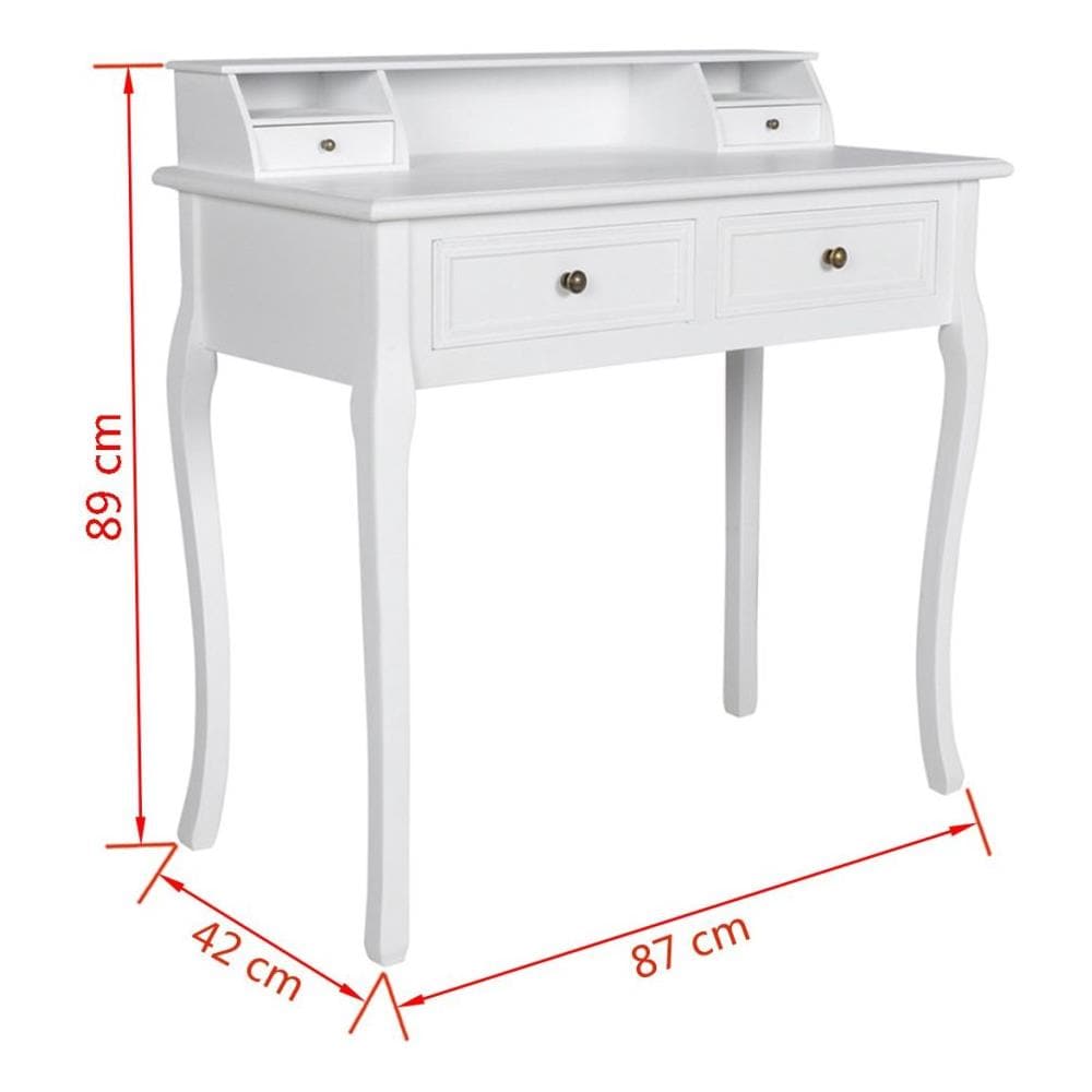 Tavolino Da Trucco Moderno Mobiletto Make Up Bianco - Foto 5