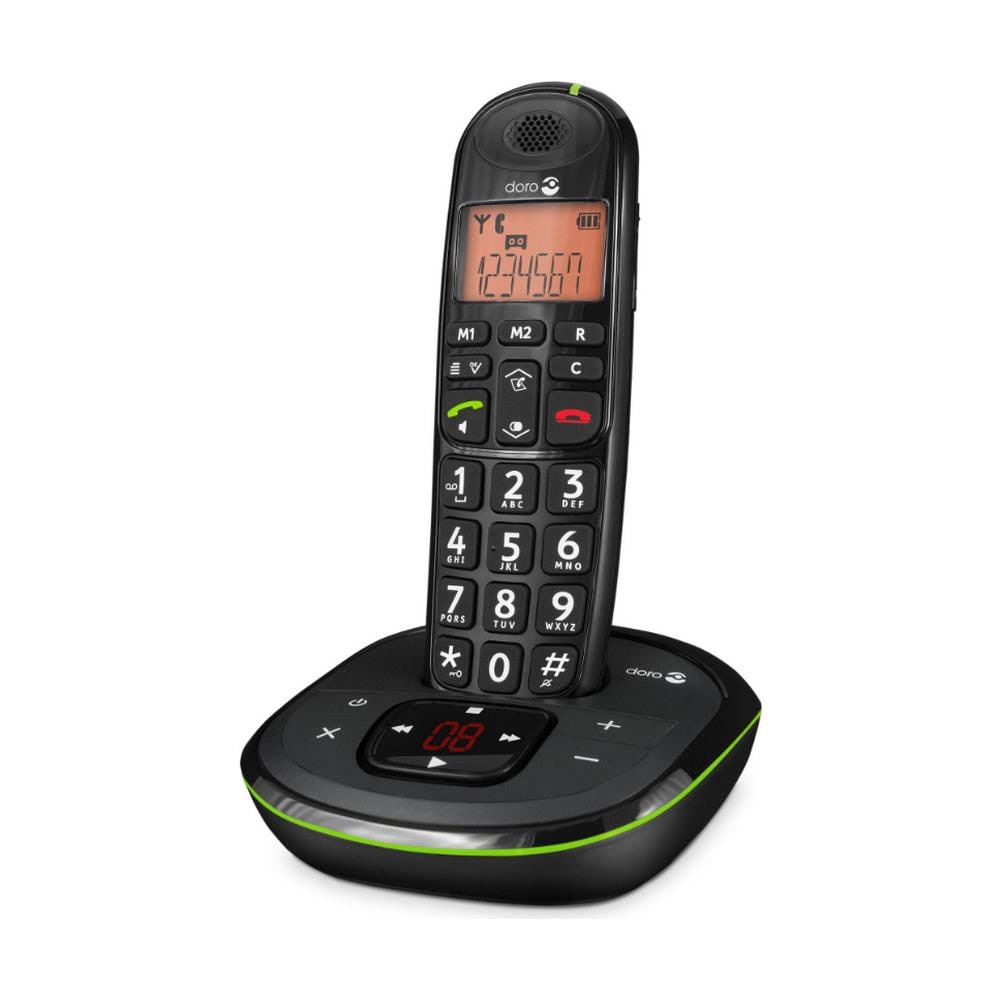 Telefono Cordless Phone Easy 105wr Nero, Segreteria Telefonica Integrata - Foto 2