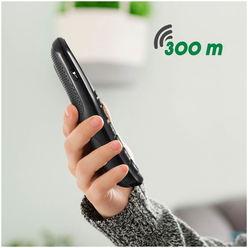 Telefono Cordless Phone Easy 105wr Nero, Segreteria Telefonica Integrata - Foto 8