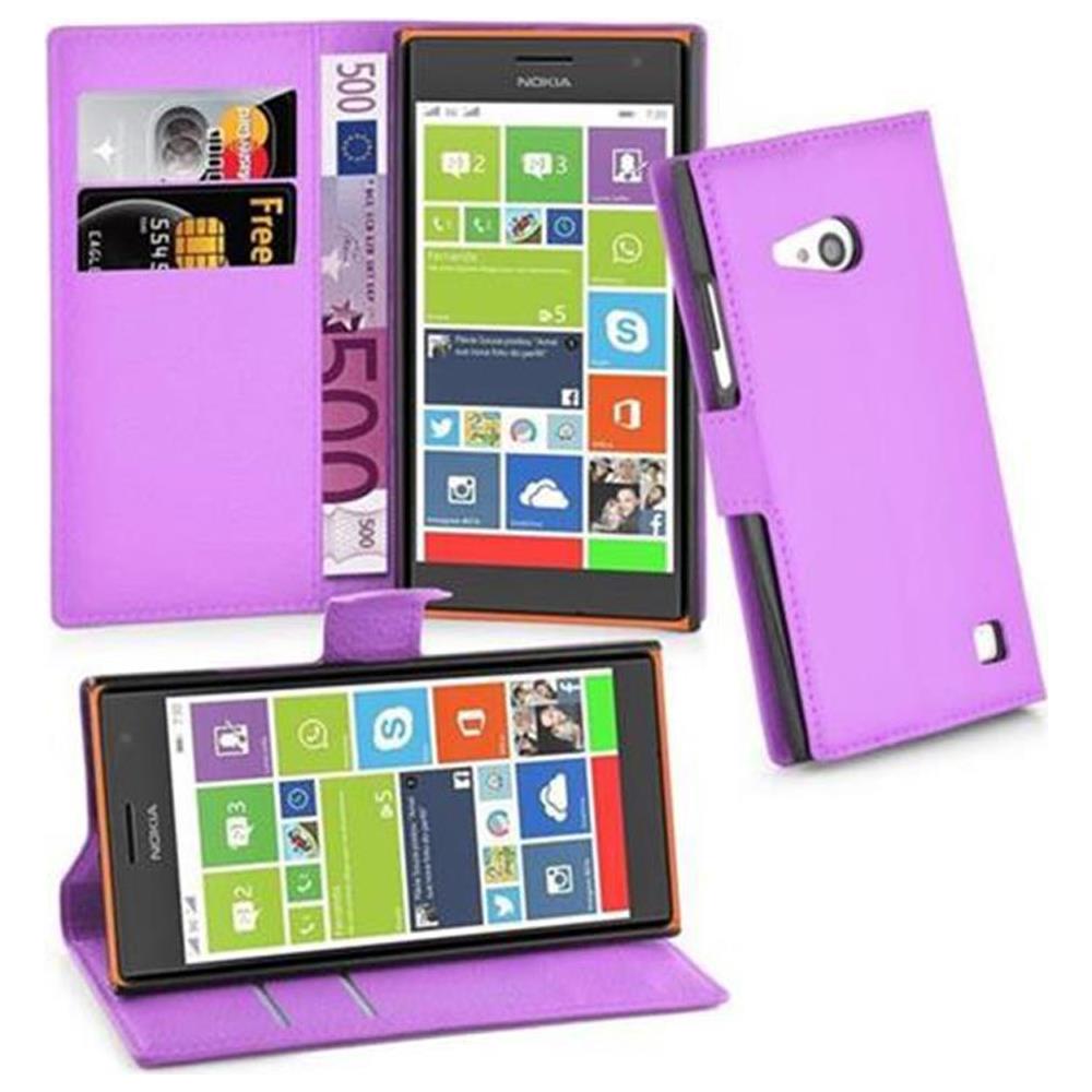 Custodia Compatibile Con Nokia Lumia 730 In Violetta Ametista - Coperchio Protettiva Con Chiusura Magnetica, Funzione Stand E Tasca Per Le Carte - Foto 1