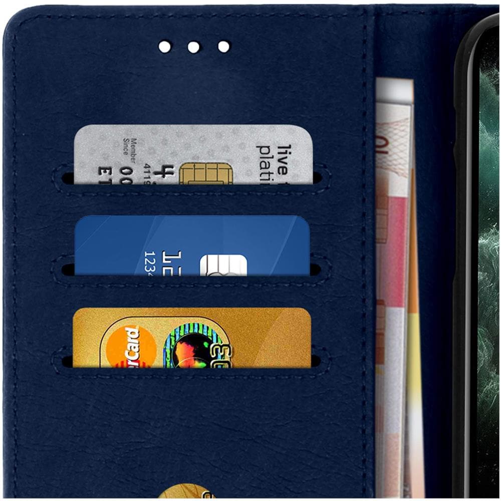 Custodia Apple Iphone 11 Pro Portadocumenti Funzione Supporto Blu - Foto 5