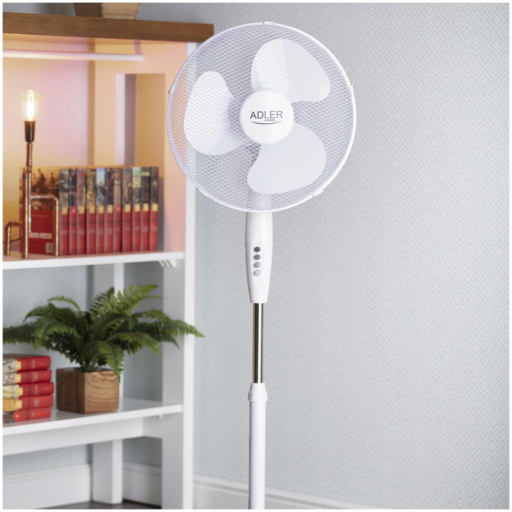 Ad 7305 Ventilatore A Piantana Oscillante Reclinabile 40cm Altezza Regolabile 3 Velocità 90w - Foto 7