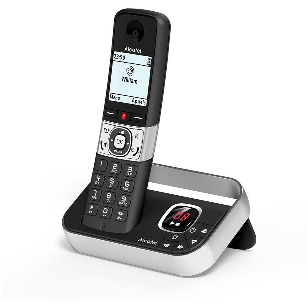Telefono DECT Cordless F890 Voice con Segreteria Telefonica e Blocco Chiamate Premium - Nero / Argento - Foto 2