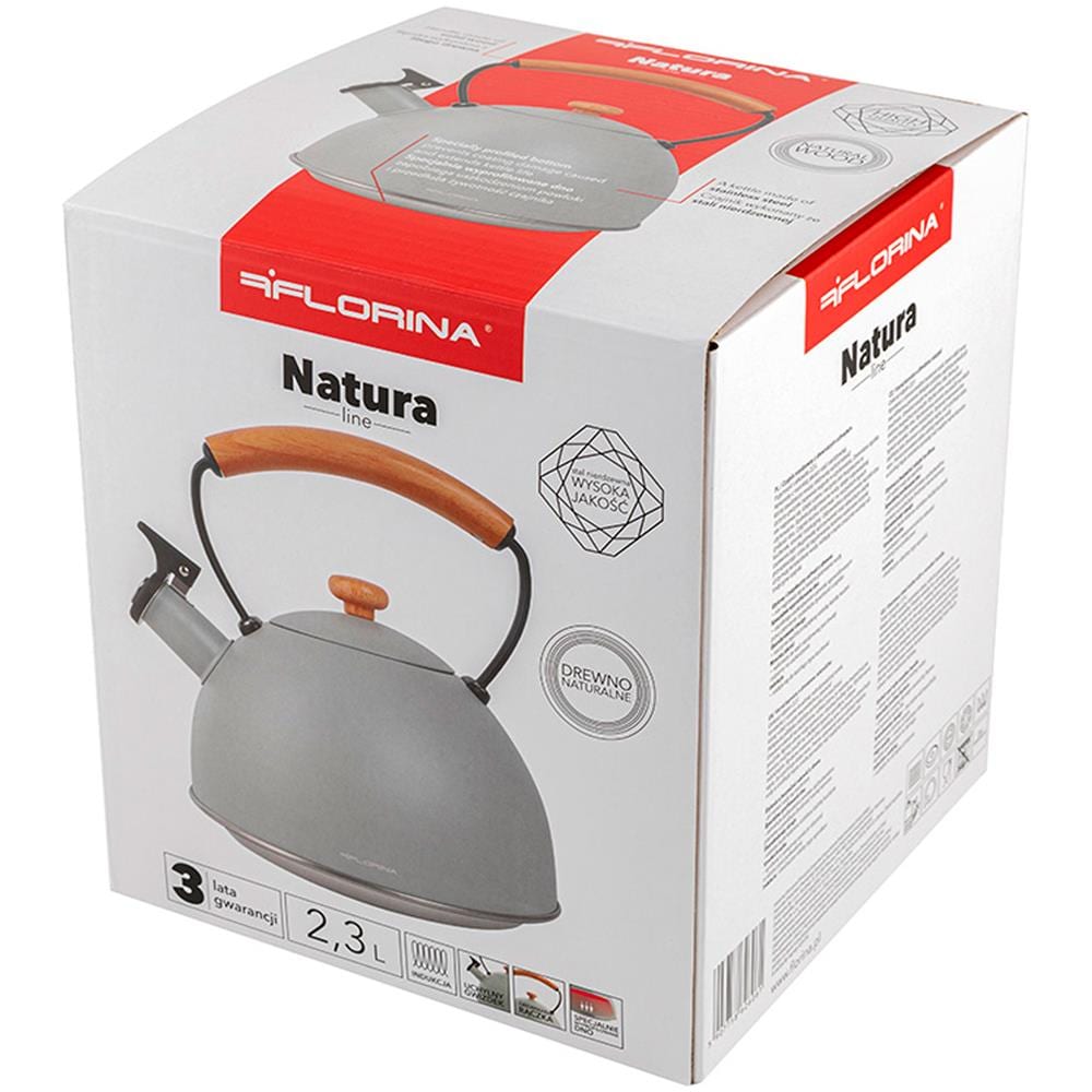 Bollitore a Induzione Wooden Capacità 2.3 Litri Colore Grigio - Foto 5