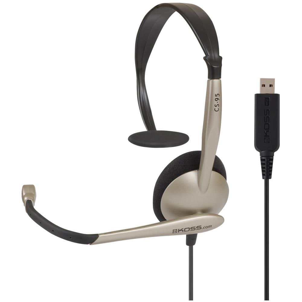 CS95 USB Monofonico Padiglione auricolare Nero, Argento cuffia e auricolare - Foto 1