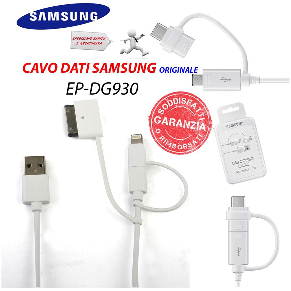 EP-DG930, 2.0/3.0 (3.1 Gen 1) , USB A, Micro-USB B / USB C, Maschio / maschio, Dritto, Dritto - Foto 8