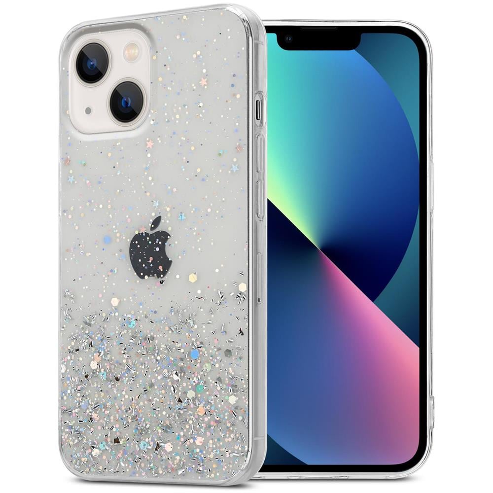 Custodia Compatibile Con Apple Iphone 13 In Trasparente Con Glitter - Coperchio Protettivo In Silicone Tpu Flessibile Con Glitter Scintillanti - Foto 1