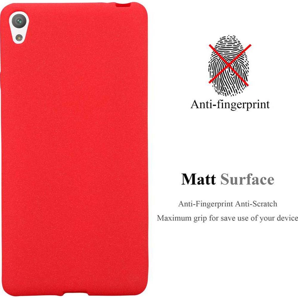 Custodia Compatibile Con Sony Xperia E5 In Frost Rosso - Coperchio Protettivo In Silicone Tpu Flessibile - Foto 2