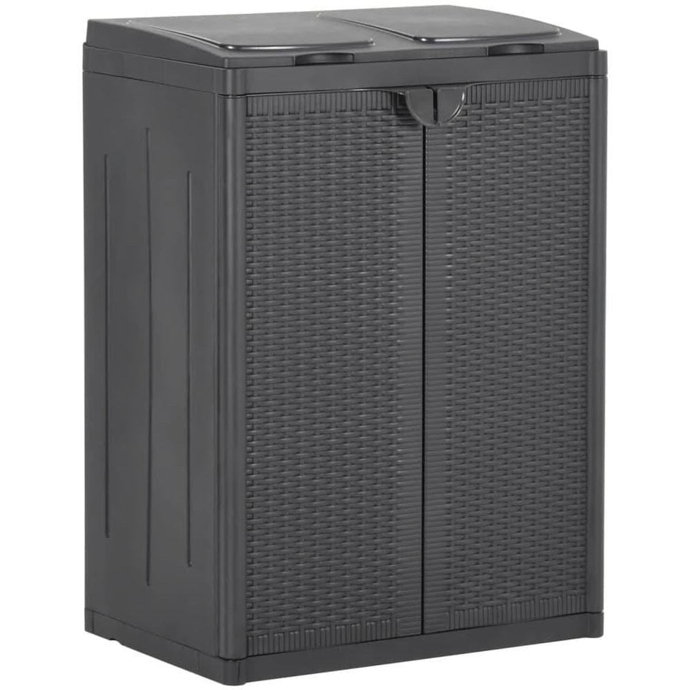 Pattumiera Con 2 Ante Nera 65x45x88 Cm In Pp - Foto 1