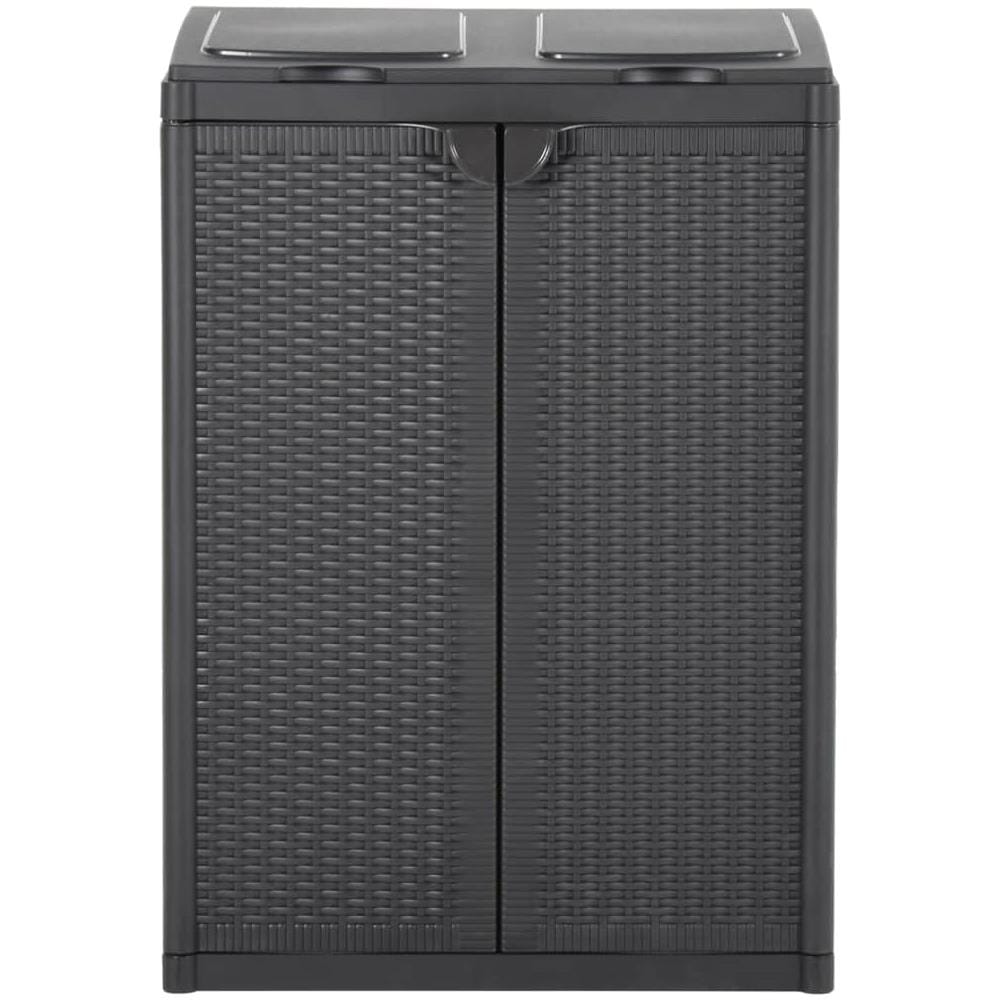 Pattumiera Con 2 Ante Nera 65x45x88 Cm In Pp - Foto 2