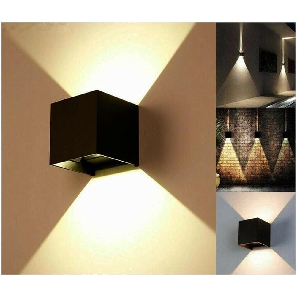 Applique Led Luce Calda Faretto Da Parete Per Esterno Interno 12 W 3000k Ip65 Es46nc - Foto 2
