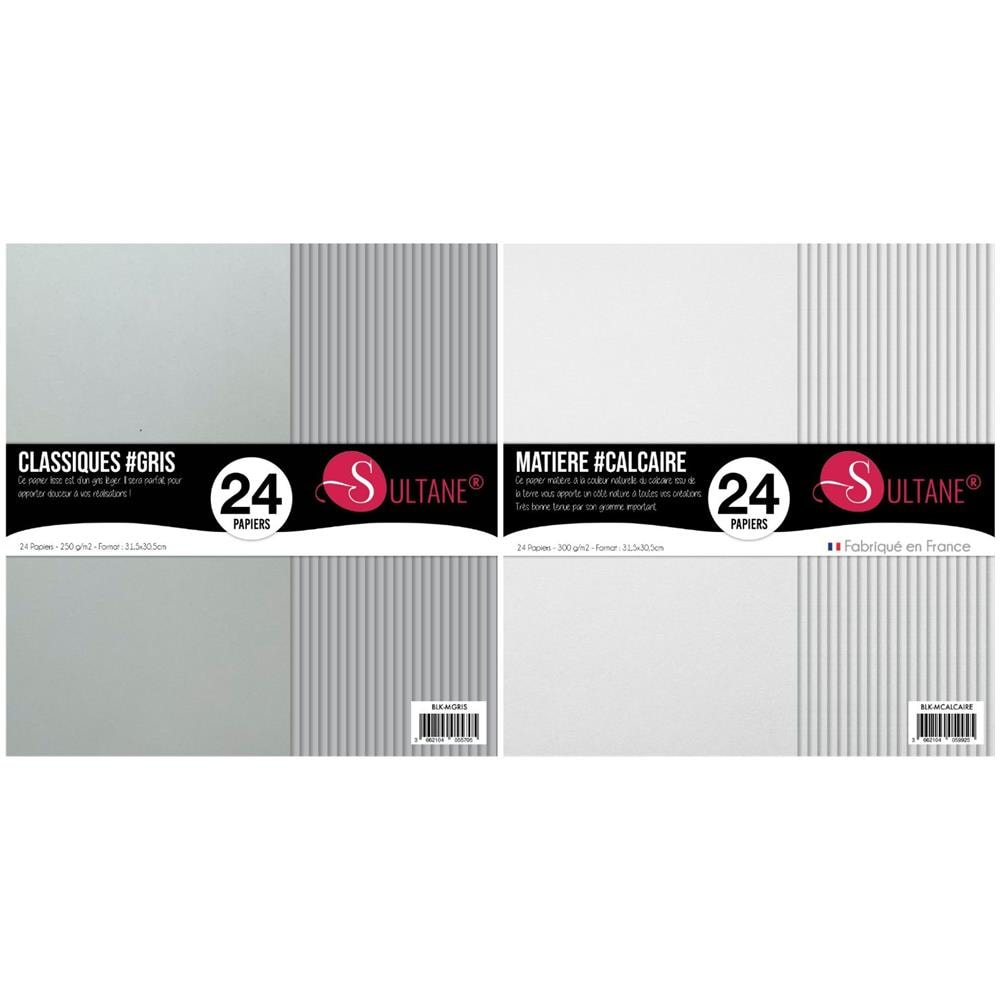 48 Carte Scrapbooking Limestone + Grey - 300 G / m2 - Foto 1