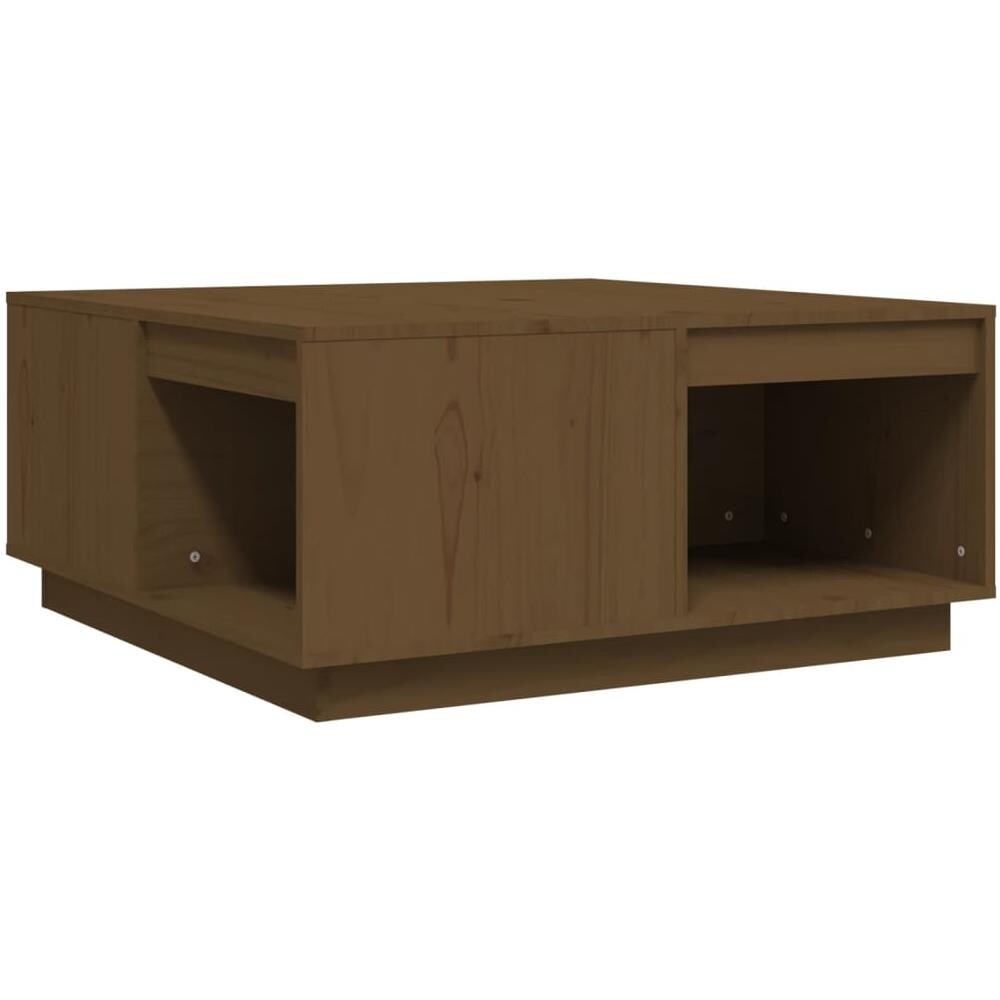 Tavolino Da Salotto Miele 80x81x36,5 Cm Legno Massello Di Pino - Foto 2