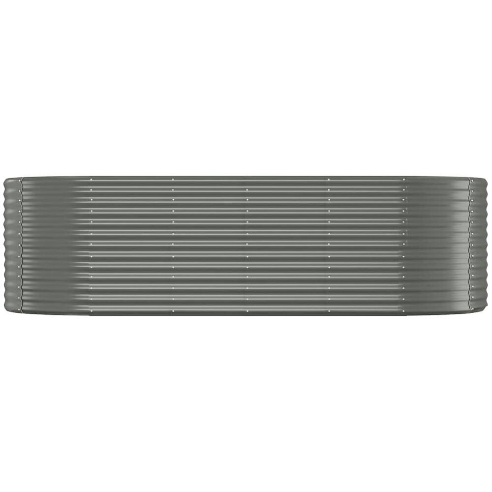 Letto Giardino Acciaio Verniciato a Polvere 249x100x68cm Grigio - Foto 2