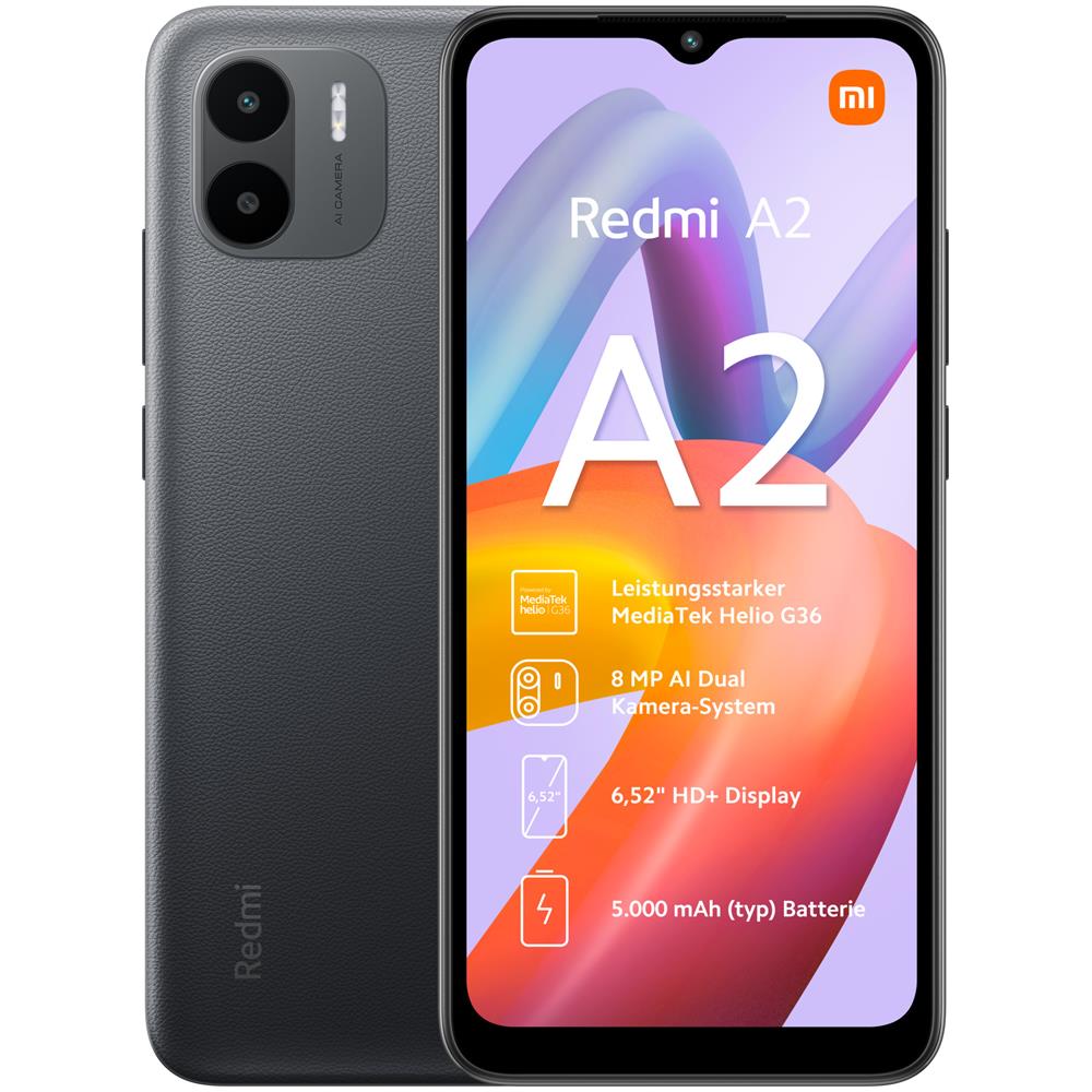 Redmi A2 4G  32GB 2GB Ram Dual Sim Display 6.52" Slot Nano SD Fotocamera 8 Mpx Android 13 Colore Black - Foto 1
