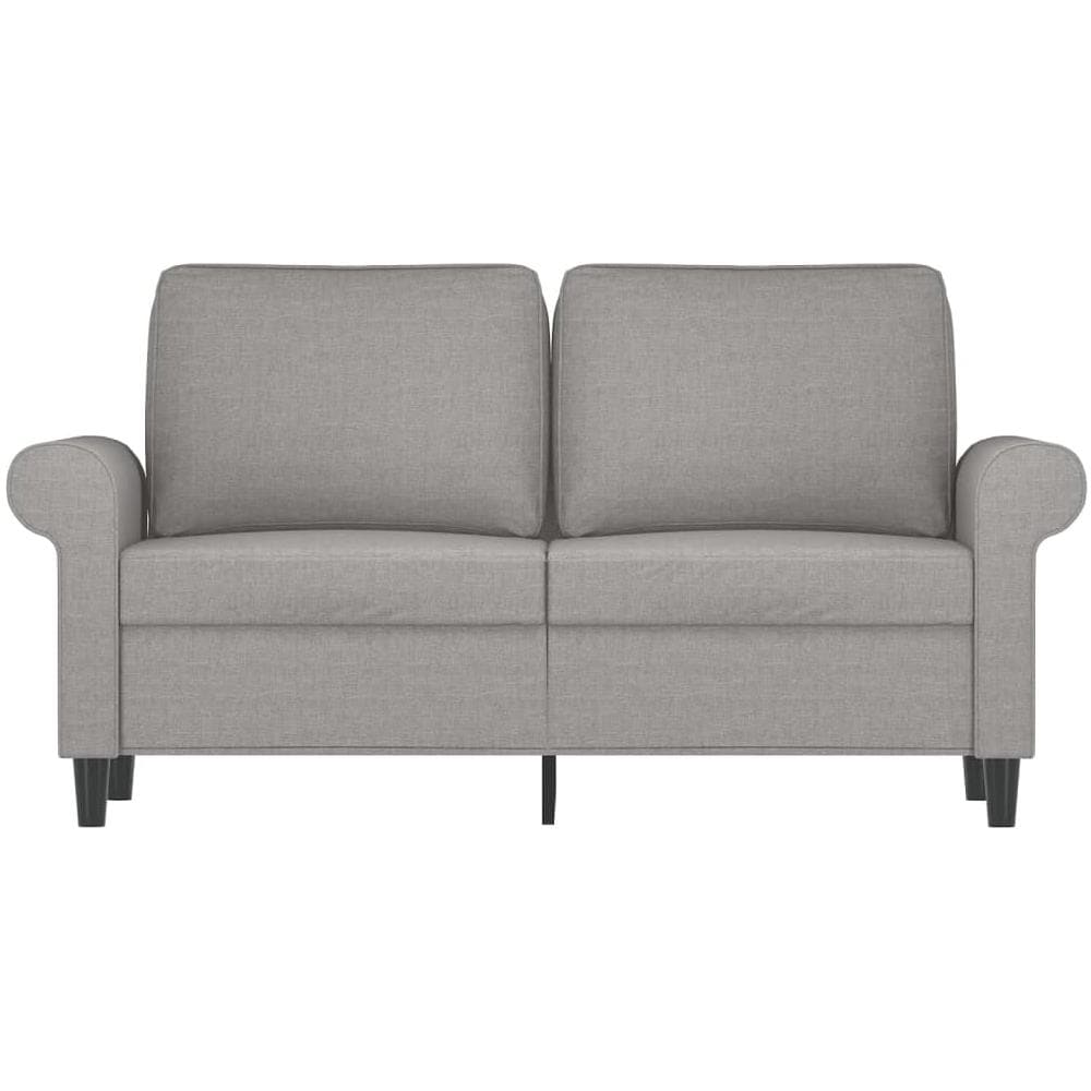 Divano A 2 Posti Grigio Chiaro 120 Cm In Tessuto - Foto 3